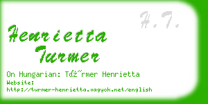 henrietta turmer business card